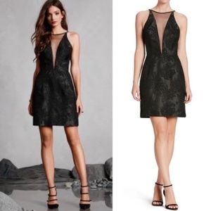 Dress The Population • Black Kennedy Illusion Embroidered Mini Dress • Size XL